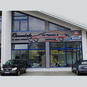 Außenansicht Firmengebäude & Werkstatt von der Autowerkstatt Wannersdorf